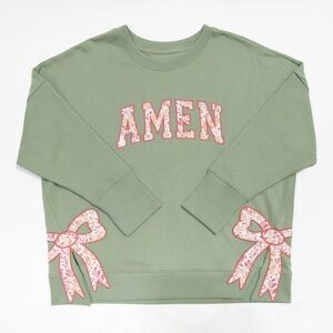 S1 new only SMALL left oversize embroidered, amen sweatshirts so good